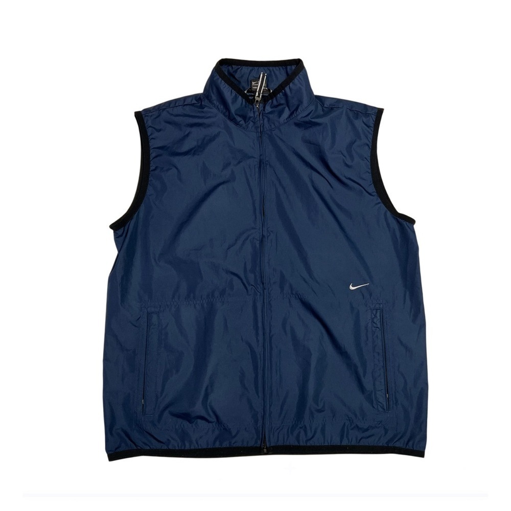Nike Windbreaker Vest Mens XL Blue Good Sleeveless Full Zip‎ Sporty Layering